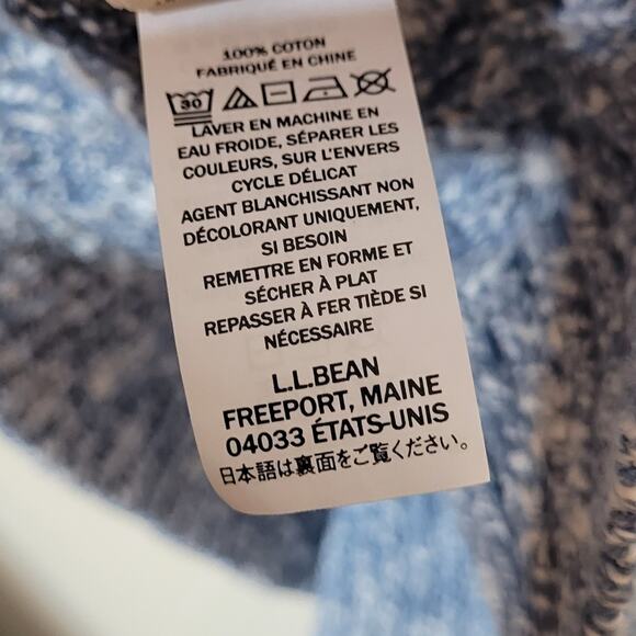 L.L. Bean Women's Cotton Ragg Sweater, Crewneck Space-Dye Large - Picture 5 of 8